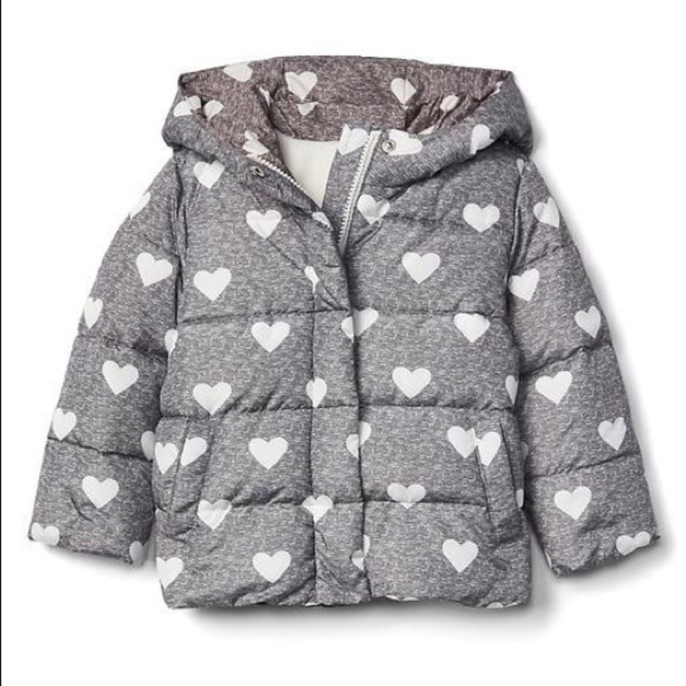 Baby gap down hearts puffer 18-24m